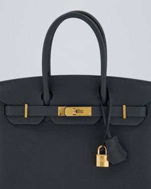 Hermès Birkin 30 Retourne Bag in Gris Misty Togo Leather with Gold Hardware