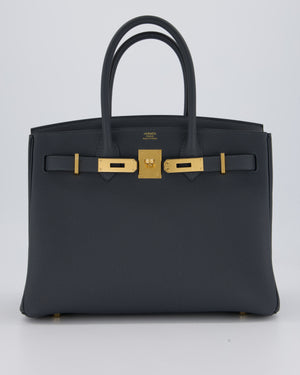 Hermès Birkin 30 Retourne Bag in Gris Misty Togo Leather with Gold Hardware