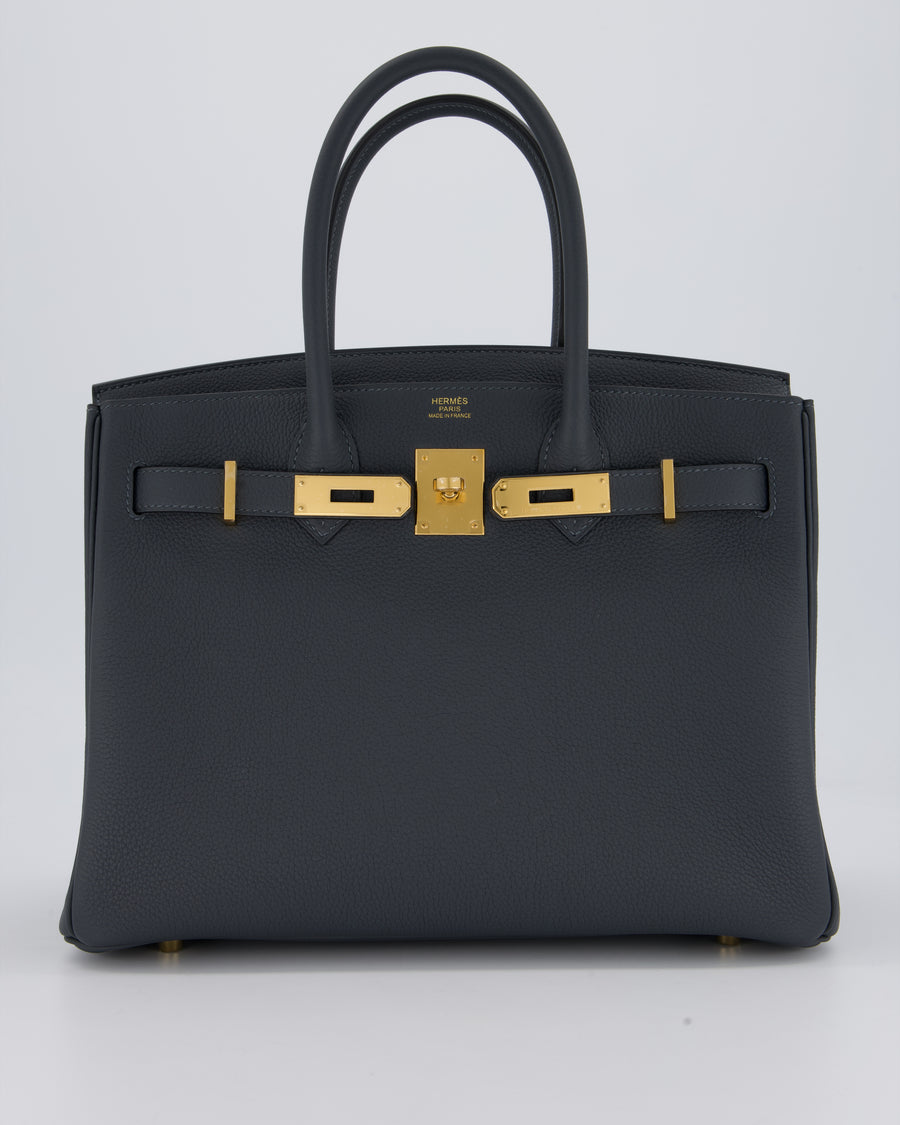 Hermès Birkin 30 Retourne Bag in Gris Misty Togo Leather with Gold Hardware