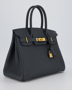 Hermès Birkin 30 Retourne Bag in Gris Misty Togo Leather with Gold Hardware