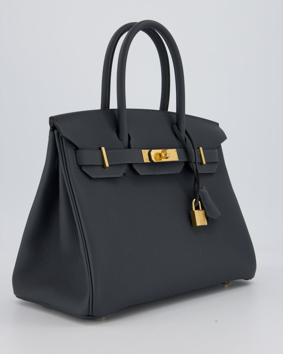 Hermès Birkin 30 Retourne Bag in Gris Misty Togo Leather with Gold Hardware