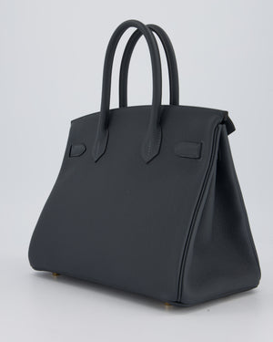 Hermès Birkin 30 Retourne Bag in Gris Misty Togo Leather with Gold Hardware