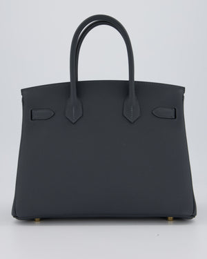 Hermès Birkin 30 Retourne Bag in Gris Misty Togo Leather with Gold Hardware