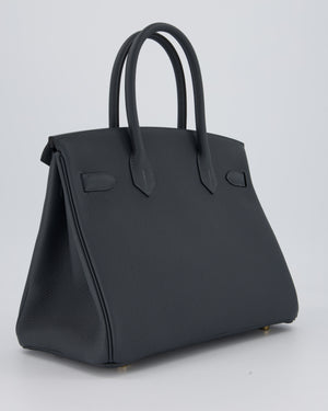 Hermès Birkin 30 Retourne Bag in Gris Misty Togo Leather with Gold Hardware