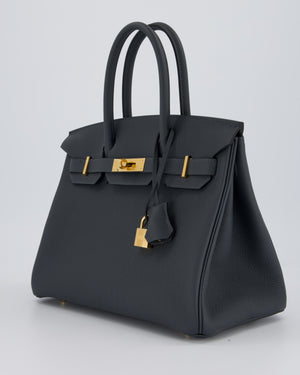 Hermès Birkin 30 Retourne Bag in Gris Misty Togo Leather with Gold Hardware