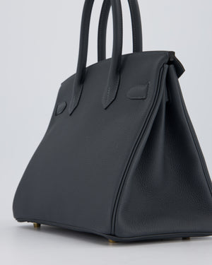 Hermès Birkin 30 Retourne Bag in Gris Misty Togo Leather with Gold Hardware