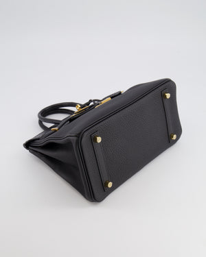 *VERY HOT* Hermès Birkin 25 Touch Bag in Noir Togo Leather and Matte Alligator Mississippiensis with Gold Hardware