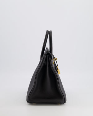 *VERY HOT* Hermès Birkin 25 Touch Bag in Noir Togo Leather and Matte Alligator Mississippiensis with Gold Hardware