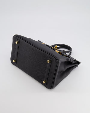 *VERY HOT* Hermès Birkin 25 Touch Bag in Noir Togo Leather and Matte Alligator Mississippiensis with Gold Hardware