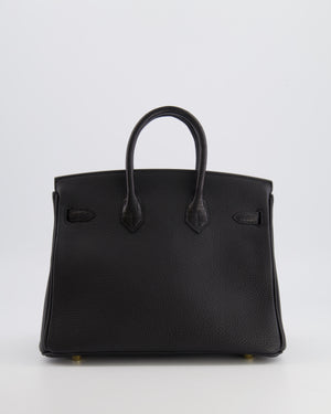 *VERY HOT* Hermès Birkin 25 Touch Bag in Noir Togo Leather and Matte Alligator Mississippiensis with Gold Hardware