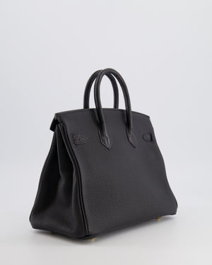 *VERY HOT* Hermès Birkin 25 Touch Bag in Noir Togo Leather and Matte Alligator Mississippiensis with Gold Hardware