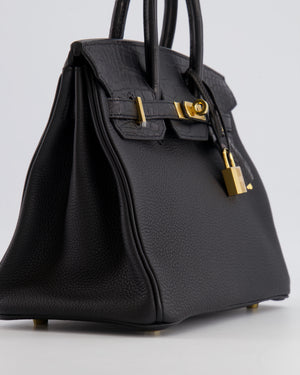 *VERY HOT* Hermès Birkin 25 Touch Bag in Noir Togo Leather and Matte Alligator Mississippiensis with Gold Hardware
