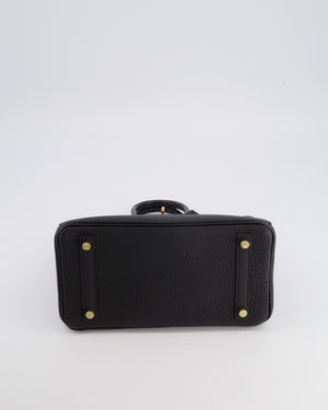 *VERY HOT* Hermès Birkin 25 Touch Bag in Noir Togo Leather and Matte Alligator Mississippiensis with Gold Hardware