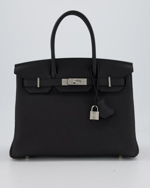 *VERY RARE* Hermès Birkin 30 Retourne Bag in Black Togo Leather with Palladium Hardware