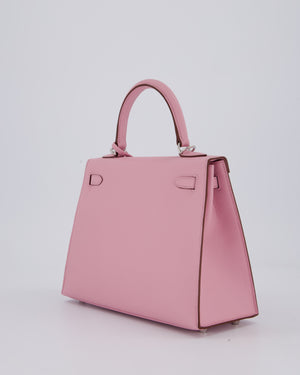 *SUPER HOT* Hermès Kelly 25 Sellier Bag in Mauve Sylvestre Epsom Leather with Palladium Hardware