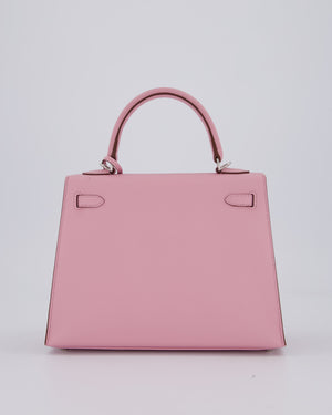 *SUPER HOT* Hermès Kelly 25 Sellier Bag in Mauve Sylvestre Epsom Leather with Palladium Hardware