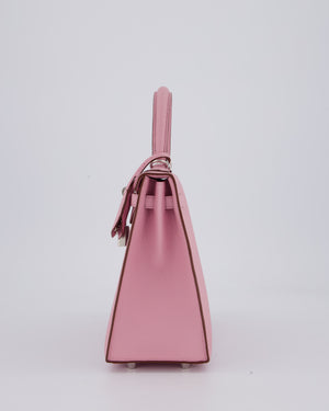 *SUPER HOT* Hermès Kelly 25 Sellier Bag in Mauve Sylvestre Epsom Leather with Palladium Hardware