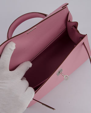 *SUPER HOT* Hermès Kelly 25 Sellier Bag in Mauve Sylvestre Epsom Leather with Palladium Hardware