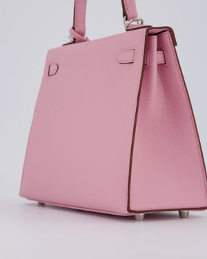 *SUPER HOT* Hermès Kelly 25 Sellier Bag in Mauve Sylvestre Epsom Leather with Palladium Hardware