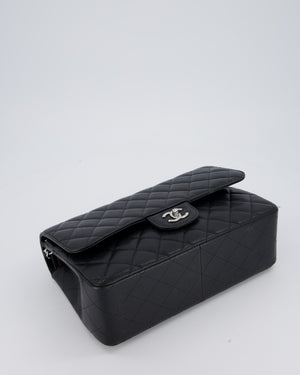 Chanel Black Jumbo Classic Double Flap Bag in Caviar Leather with Silver Hardware