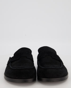 Hermès Black Suede Go H Mules Size EU 42