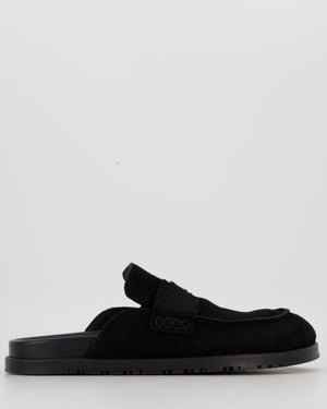 Hermès Black Suede Go H Mules Size EU 42