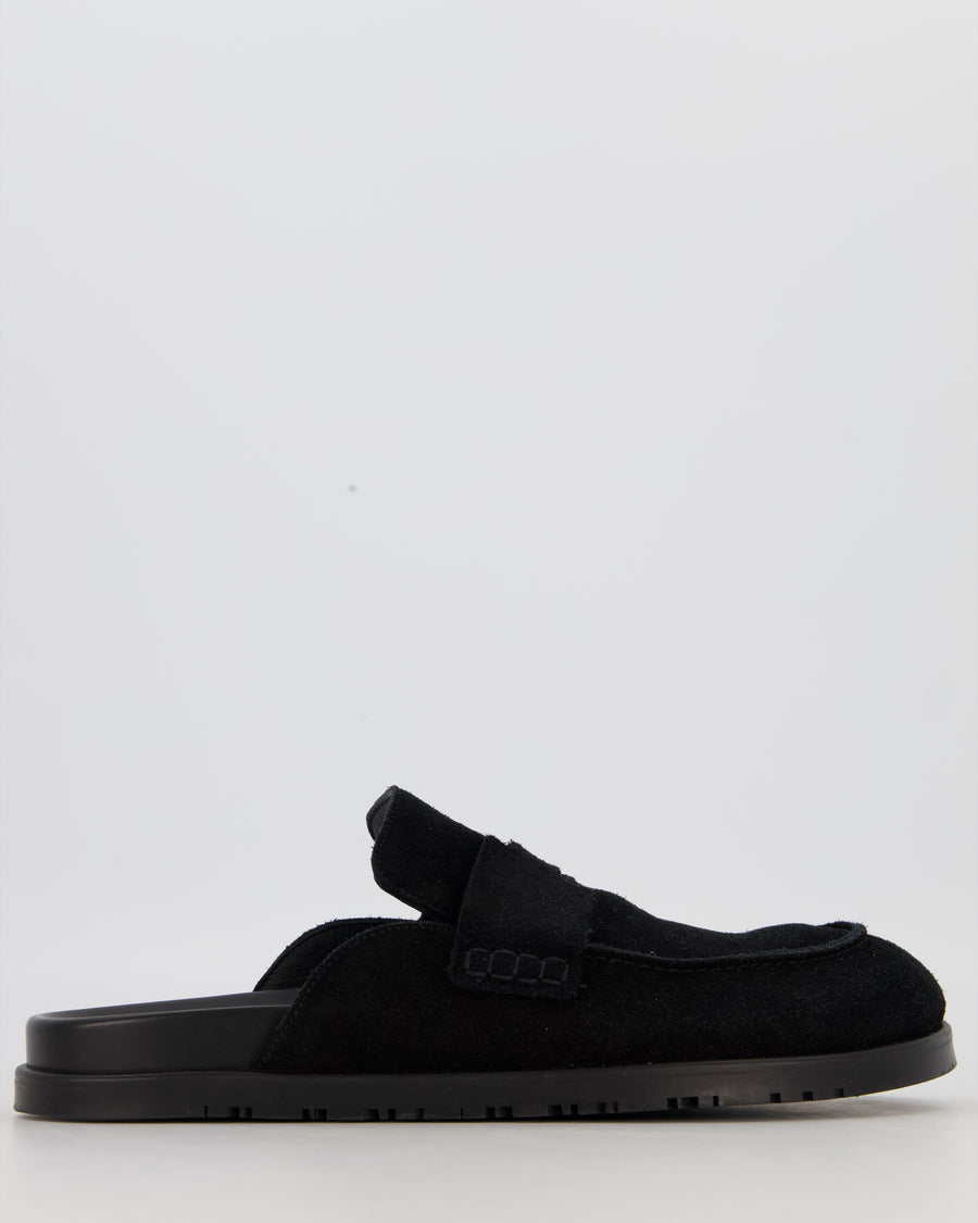 Hermès Black Suede Go H Mules Size EU 42