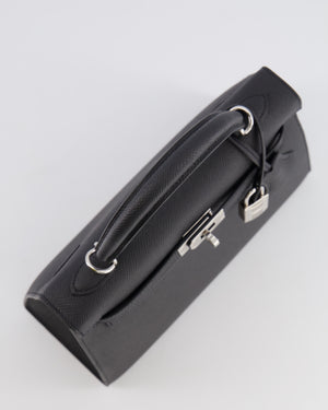 Hermès Kelly 25 Sellier Bag in Black Epsom Leather with Palladium Hardware