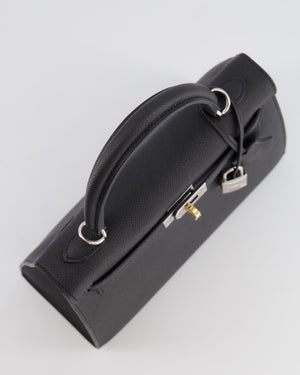 Hermès Kelly 25 Sellier Bag in Black Epsom Leather with Electrum Hardware
