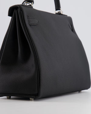 Hermès Kelly 28 Retourne Bag in Noir Togo Leather with Palladium Hardware
