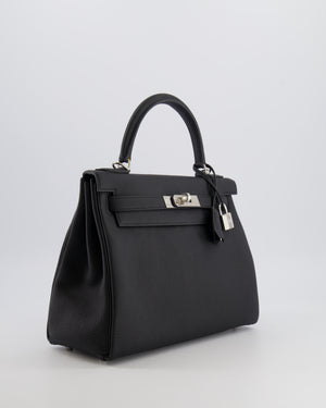 Hermès Kelly 28 Retourne Bag in Noir Togo Leather with Palladium Hardware