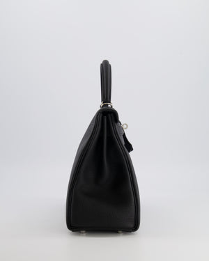 Hermès Kelly 28 Retourne Bag in Noir Togo Leather with Palladium Hardware