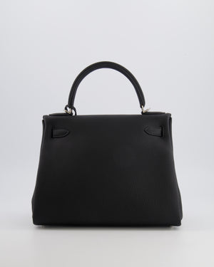 Hermès Kelly 28 Retourne Bag in Noir Togo Leather with Palladium Hardware