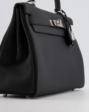 Hermès Kelly 28 Retourne Bag in Noir Togo Leather with Palladium Hardware
