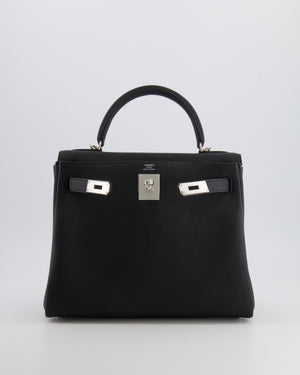 Hermès Kelly 28 Retourne Bag in Noir Togo Leather with Palladium Hardware