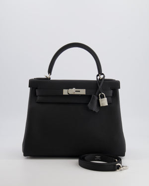 Hermès Kelly 28 Retourne Bag in Noir Togo Leather with Palladium Hardware