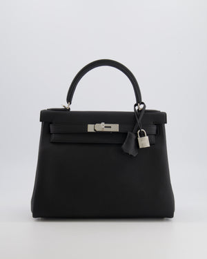 Hermès Kelly 28 Retourne Bag in Noir Togo Leather with Palladium Hardware