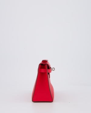 Hermès Kelly Pochette Bag in Roxe Extreme Swift Leather with Palladium Hardware