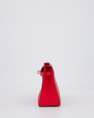 Hermès Kelly Pochette Bag in Roxe Extreme Swift Leather with Palladium Hardware
