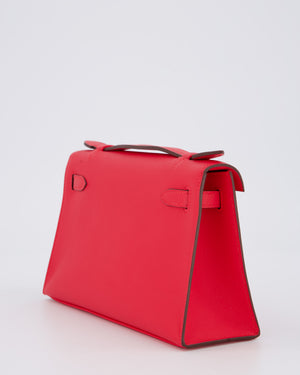 Hermès Kelly Pochette Bag in Roxe Extreme Swift Leather with Palladium Hardware