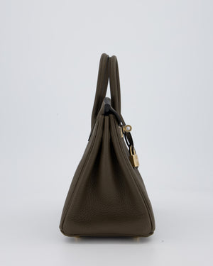 *HOT* Hermès Birkin 25 Retourne Bag in Vert Loden Togo Leather with Permabrass Hardware