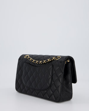Chanel Black Medium Classic Double Flap Bag in Lambskin Leather with Gold Hardware