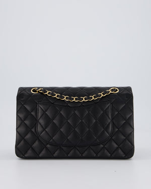Chanel Black Medium Classic Double Flap Bag in Lambskin Leather with Gold Hardware