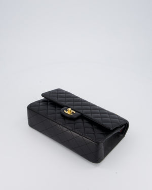 Chanel Black Medium Classic Double Flap Bag in Lambskin Leather with Gold Hardware