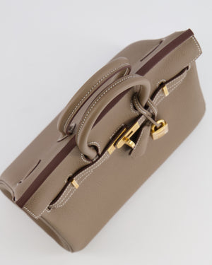 Hermès Birkin 25 Retourne Bag in Etoupe Togo Leather with Gold Hardware