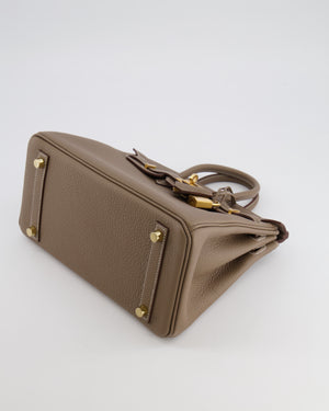 Hermès Birkin 25 Retourne Bag in Etoupe Togo Leather with Gold Hardware