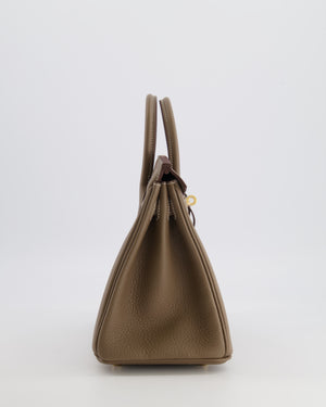 Hermès Birkin 25 Retourne Bag in Etoupe Togo Leather with Gold Hardware