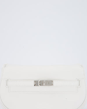Hermès Kelly Moove Bag in Blanc Swift Leather with Palladium Hardware