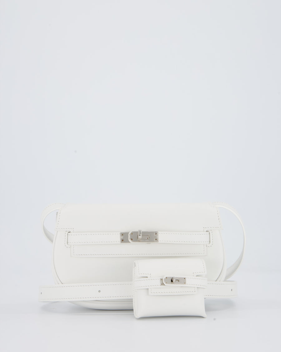 Hermès Kelly Moove Bag in Blanc Swift Leather with Palladium Hardware