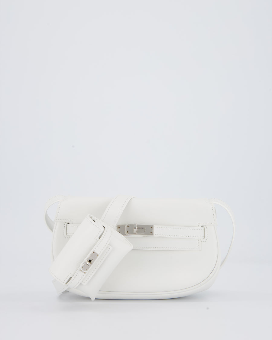 Hermès Kelly Moove Bag in Blanc Swift Leather with Palladium Hardware